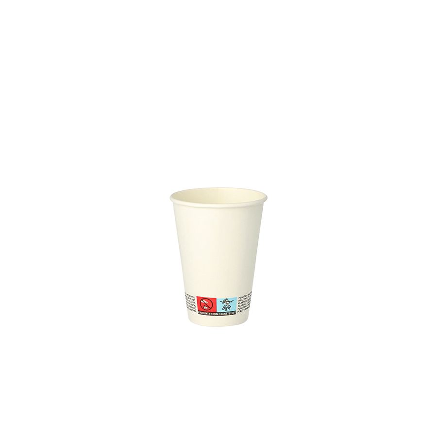 Automatenbecher/Vending Becher, Pappe "To Go" 0,18 l Ø 7 cm · 9,2 cm weiss - Bild 1