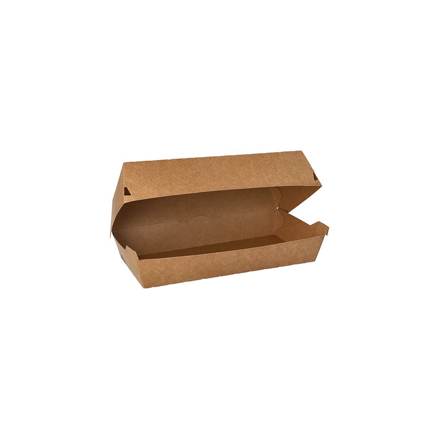 Baguetteboxen, Pappe "pure" 23,5 x 12 cm braun "100% Fair" groß - Bild 1