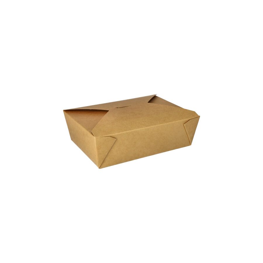 Lunchboxen, Pappe 2000 ml 15,5 x 21,5 cm x 6,5 cm braun - Bild 1