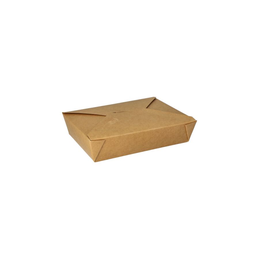 Lunchboxen, Pappe "pure" 1500 ml 15,5 x 21,5 cm x 4,8 cm braun - Bild 1