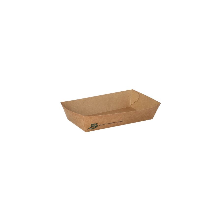 Pommes-Frites-Trays "pure" 10,5 x 17 cm braun "100% Fair" groß - Bild 1