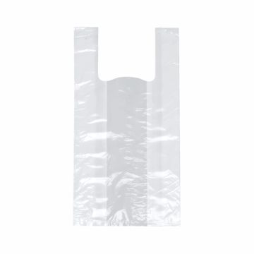 Hemdchen-Tragetaschen, HDPE 48 cm x 22 cm x 12 cm transparent Knotenbeutel