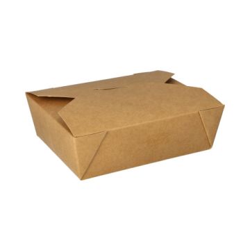 Lunchboxen, Pappe 1000 ml 5,5 cm x 13,5 cm x 16,8 cm braun