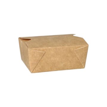 Lunchboxen, Pappe 500 ml 5 cm x 9 cm x 11 cm braun