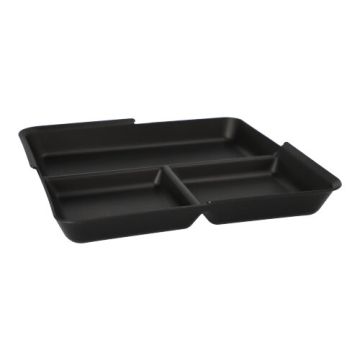 "Circulware by Haval" Mehrweg-Schalen Mix & Match eckig 2,9 cm x 23,4 cm x 23,4 cm schwarz