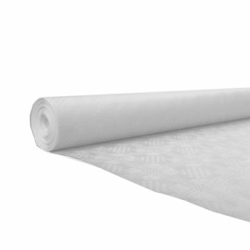 Papiertischtuch mit Damastprägung 50 m x 1 m weiss