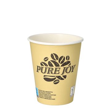 Trinkbecher, Pappe "pure" 0,2 l Ø 8 cm · 9,2 cm creme "Pure Joy"