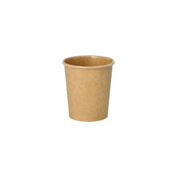 Portionsbecher, Pappe 120 ml Ø 6 cm · 6,6 cm braun "100% Fair"