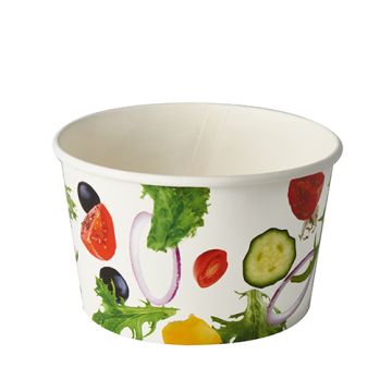 Salatschalen, Pappe "To Go" 600 ml Ø 12,5 cm · 7,5 cm "Salad"