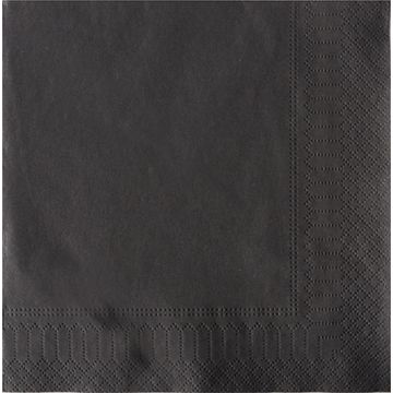 Servietten, 2-lagig 1/4-Falz 33 cm x 33 cm schwarz