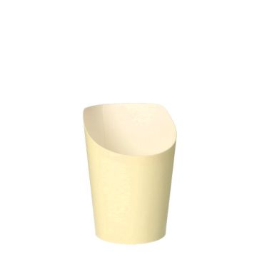 Snackbecher, Pappe "To Go" 0,16 l Ø 7,5 cm · 9,9 cm beige